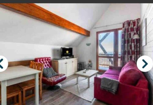 Penthouse T2 Valmeinier 1900 skis aux pieds