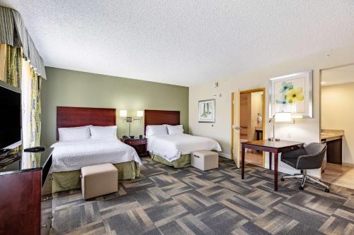 Queen Studio Suite with Two Queen Beds and Sofa Bed - Non-Smoking room in Hampton Inn & Suites Orlando-South Lake Buena Vista