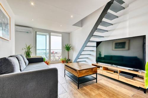 Duplex Vue 180° avec mer et Parking gratuit - Location saisonnière - Marseille