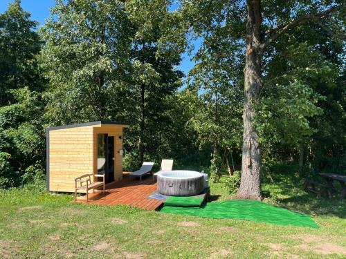 Glamping w sercu mazur z prywatna plaża