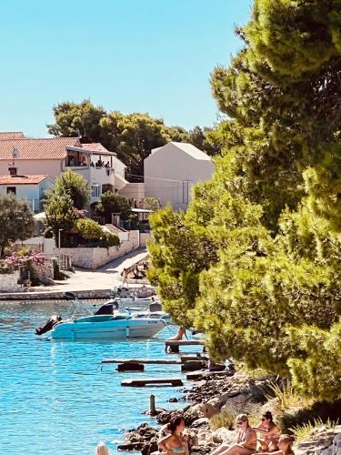 Exterior view, Modern Seafront Villa Steps from the Beach in Rogoznica