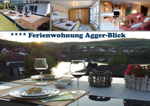 . Exklusive Ferienwohnung 'Agger-Blick' mit großer Seeblick-Terrasse & Sauna