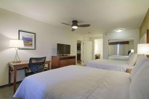 2 queen beds, 1 sofa bed