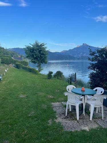 strand, Pension Semler in Innerschwand am Mondsee