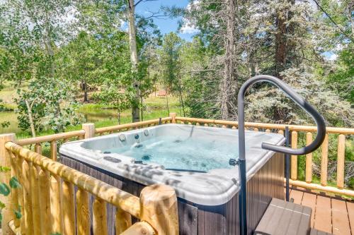Conifer Log Cabin Rental with Private Hot Tub and Pond in Conifer, USA
