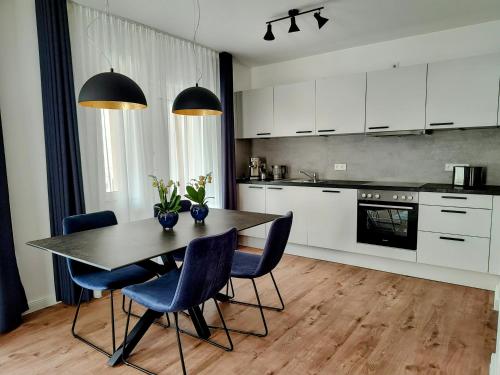 ห้องครัว, Ferienwohnungen am Wasserfall in บาด อัวราค