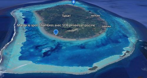 Mara'ai le spot Tubuai, Chambre Triple Deluxe Mahu SDB Privée avec piscine (Mara'ai le spot Tubuai, Chambre Triple Deluxe Mahu SDB Privee avec piscine) in Ausztrál-szigetek