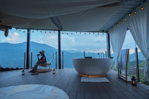 شرفة/ تراس, Longji One Art Hotel in Longsheng County
