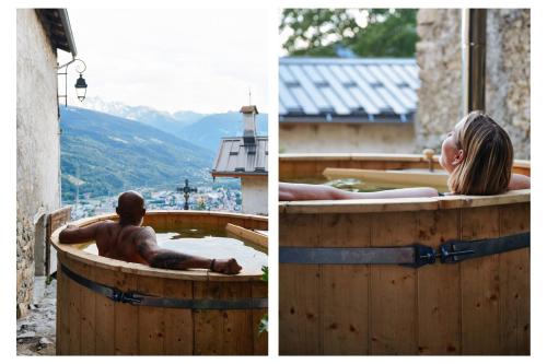 Vasca idromassaggio, Chalet mountain and dog friendly hot tub in Les Echines Dessous
