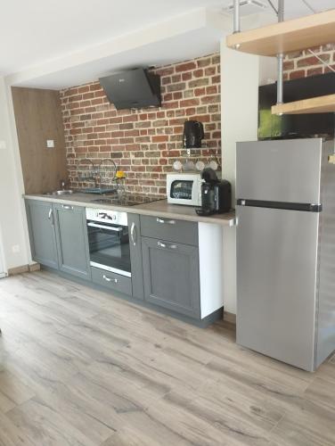 virtuve, Gîte Au Bord de la Baie de Somme (Gite Au Bord de la Baie de Somme) in Quesnoy-le-Montant