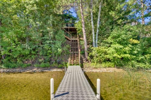 Lakefront Minnesota Escape with Fire Pit and Boat Dock