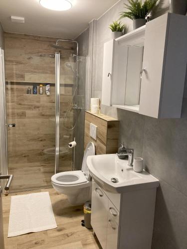 Fürdőszoba, Ubytování u Zuzy (Ubytovani u Zuzy) in Velké Pavlovice