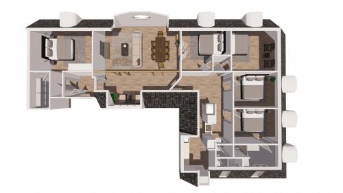 Unique 5 Bedroom Flat w Exposed Beams in Copenhagen Unique 5 Bedroom Flat w Exposed Beams in Copenhagen