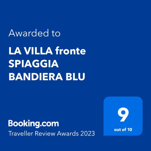LA VILLA fronte SPIAGGIA BANDIERA BLU 2