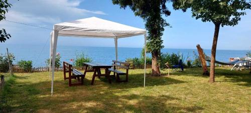 Denize Sıfır 2 Yatak Odalı ve 2 Çekyatlı Bahçeli Ev - Seafront, 2 bedroom, 2 sofa bed house with big garden