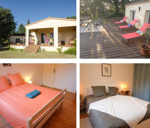 Villa au calme sans vis-à-vis gîte à louer Cobonne