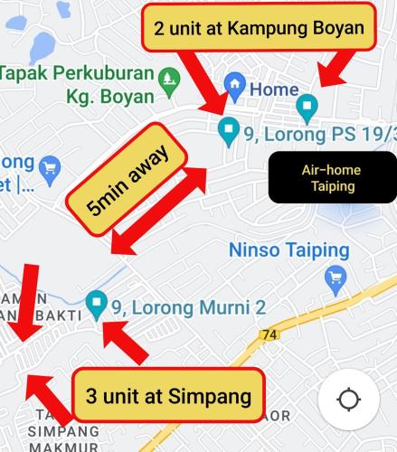 Air-home M1 Simpang near Aulong Econsave, 4BR, 10pax, Netflix