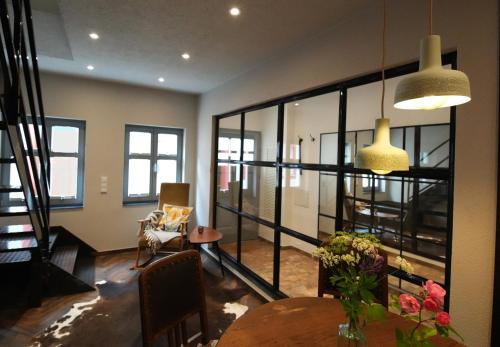 룩카우 Modernes Ferienhaus nahe Spreewald-Idylle 4성급 싱글룸 레스토랑