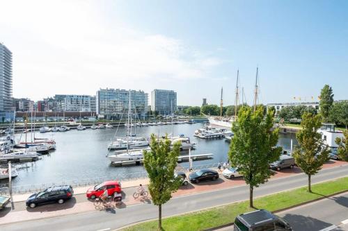 View of the yacht port