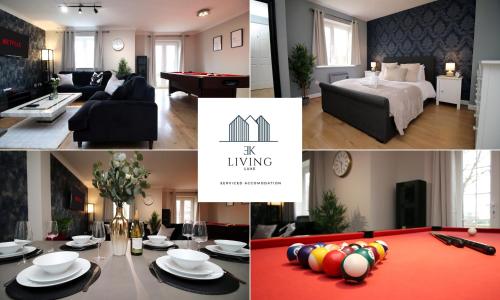 B&B Cardiff - Spacious 3 Bedroom Duplex Apartment On Cardiff Bay - Free Parking & WIFI By EKLIVING LUXE Short Lets & Serviced Accommodation - Bed and Breakfast Cardiff