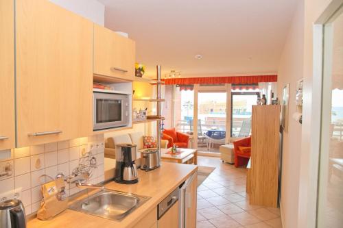 Kitchen, Haus Belvedere App 56 WLAN inkl in Gromitz