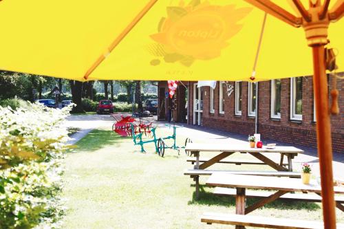 balkon/terras, De Valkhoeve in Verspreide huizen Meren-De Gagel