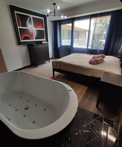1 queen bed, 1 sofa bed