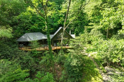 Sapphire Treehouse Cabin with Views, Deck, Fireplace