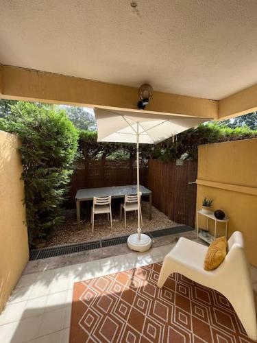 Balcony/terrace, Studio Bord de Mer Boulouris a Saint Raphael near Chez tata