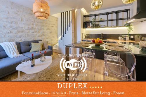 Duplex High Standing 7'➤Fontainebleau⎮45'➤Paris + Terrace - Location saisonnière - Moret-Loing-et-Orvanne