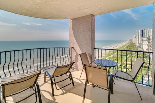 Central Myrtle Beach Condo with Ocean-View Balcony!