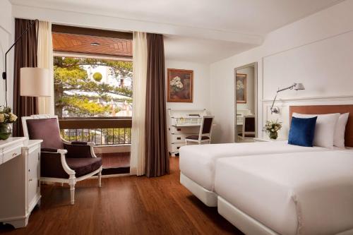 1 doppelbett oder 2 einzelbetten, stadtblick