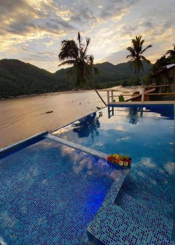 Svømmebasseng, Villas Santa Cecilia Villa GeeGee en Yelapa in Yelapa