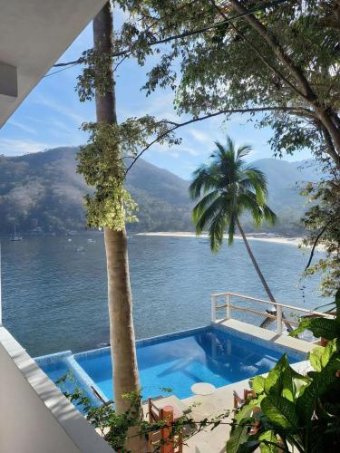 Svømmebasseng, Villas Santa Cecilia Villa GeeGee en Yelapa in Yelapa