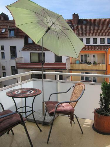 Modernes 1 Zimmer Luxusappartement KLEINER ROLAND mit Parkplatz und Balkon in Bremen Nähe Zentrum, Brémy (fotografie 7)