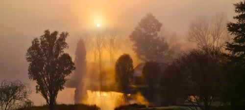 Exterior view of Lake Naverone Holiday Cottages