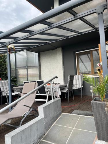 陽台/露台, Pension Larchenhof in 多布里奇