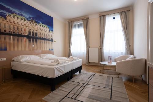  2-rooms central apartment with a king-size bed in Wien