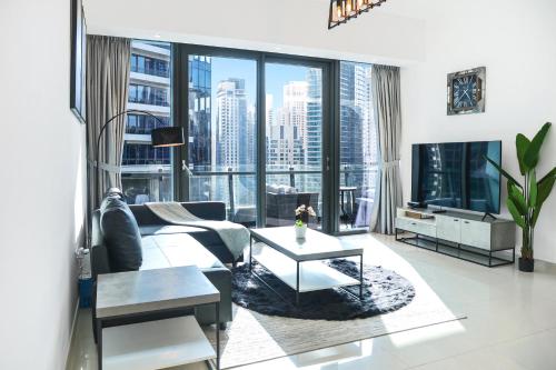 Panoramic Luxe 1BR with Breathtaking Views at Dubai Marina Near JBR - Silverene Towers, Dubaj (fotografie 5)