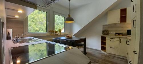 廚房, Ferienwohnung am Wintersberg in 巴特奧爾布