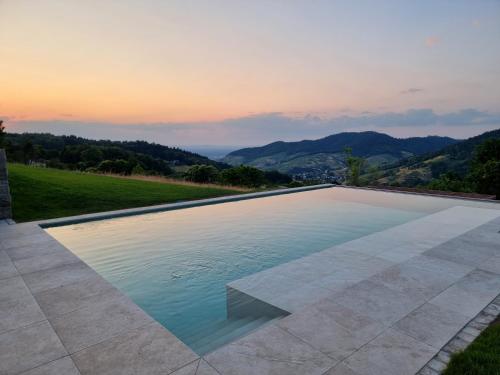 Úszómedence, Haus am Berg mit Wellnessbereich, Bar und Panorama in Buhlertal