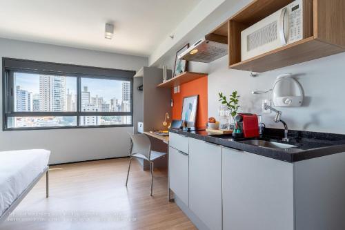 ห้องครัว, Share Perdizes by Viva - Apto com otima area comum perto do Allianz Parque e a passos da PUC in เปร์ดิเซส