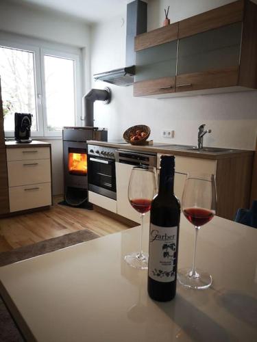 virtuve, Apartment direkt am Weingut Garber in Wies (Styria)