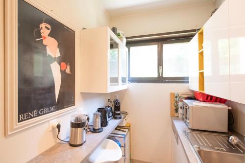 kuhinja, Queen Lake View - Happy Rentals in Ponte Tresa