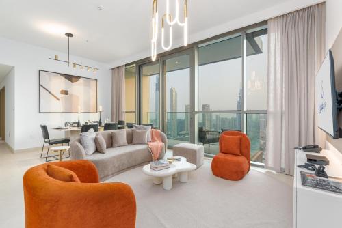Ultimate Stay Full Burj Khalifa & Downtown Views Designer Luxury High Floor connected to Dubai Mall for 4 People, Dubaj (fotografie 7)