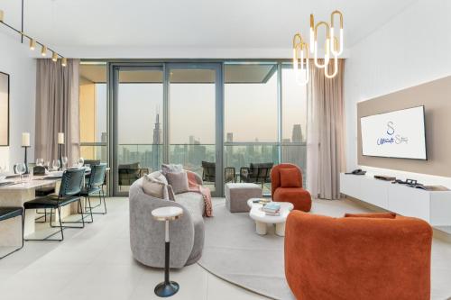 Ultimate Stay Full Burj Khalifa & Downtown Views Designer Luxury High Floor connected to Dubai Mall for 4 People, Dubaj (fotografie 10)