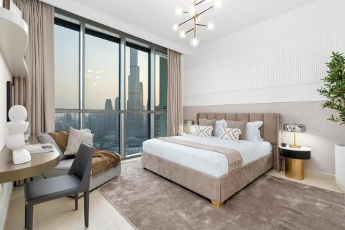 Ultimate Stay Full Burj Khalifa & Downtown Views Designer Luxury High Floor connected to Dubai Mall for 4 People, Dubaj (fotografie 6)