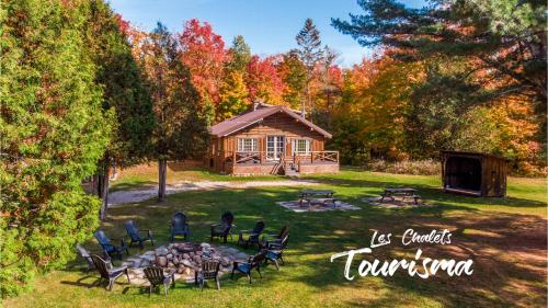 Les Chalets Tourisma - Chalet sur une île privée avec spa - Le Pin Royal