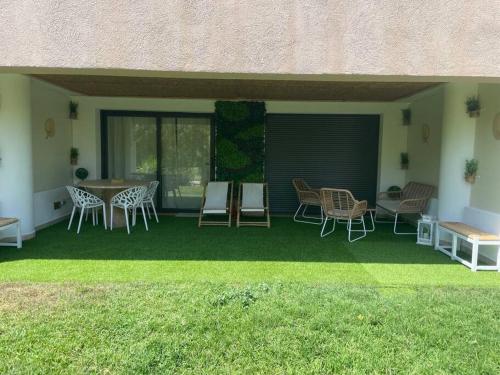 Zen garden apartment.