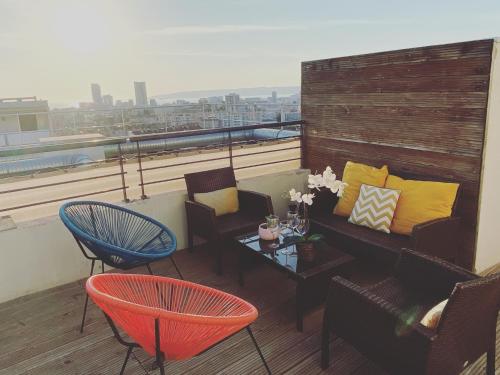 Appartement vue mer en Roof-Top, Marseille (fotografie 6)